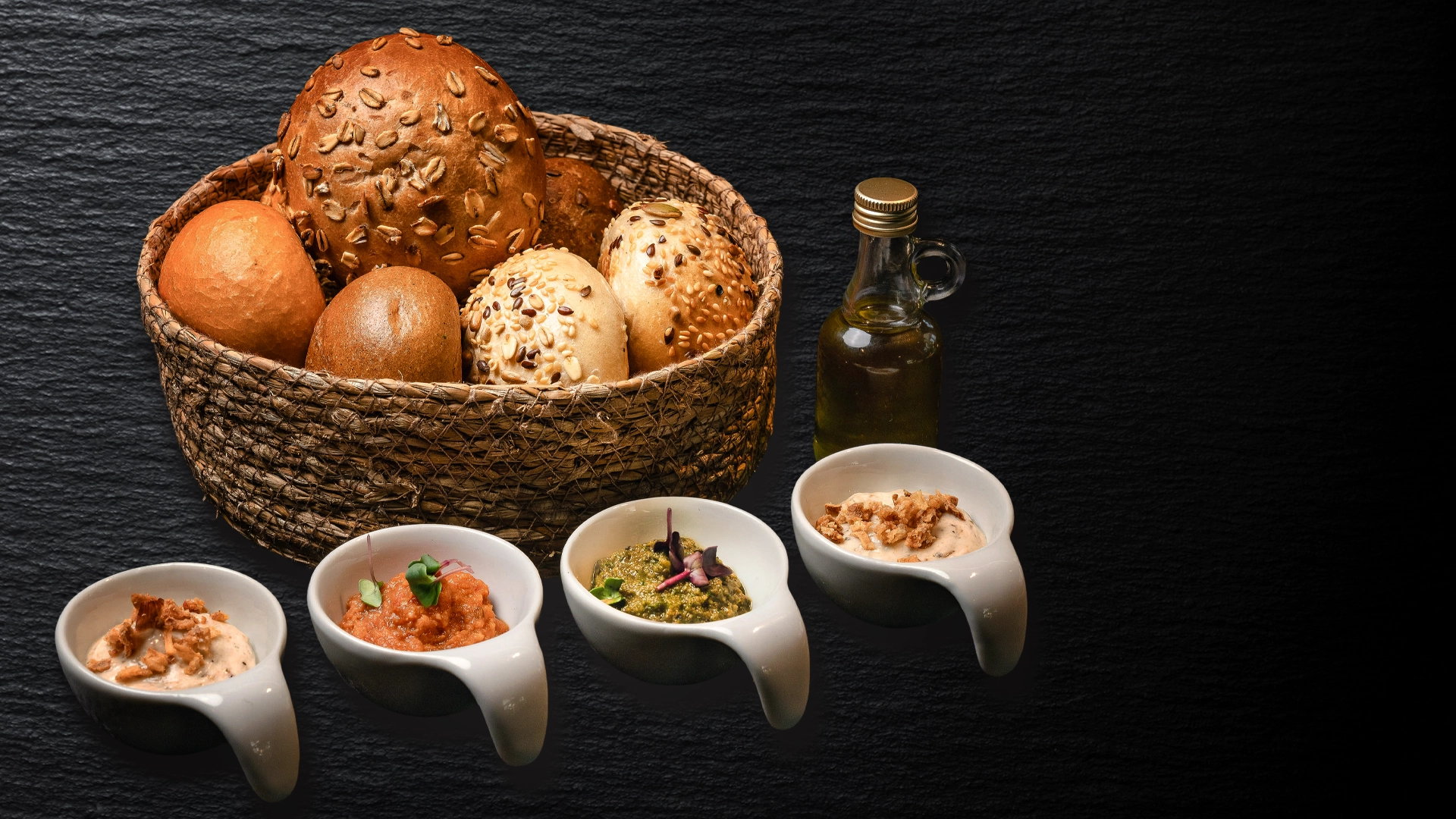 Auswahl von Mundbrötchen